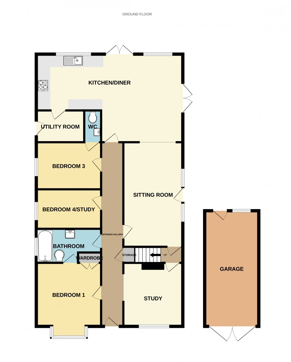 Floorplan for West Green Common, Hartley Wintney