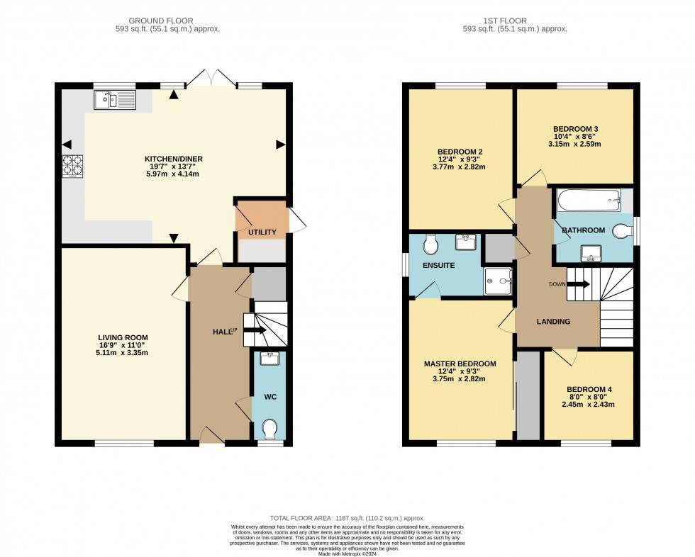 Floorplan for Oakley, Basingstoke