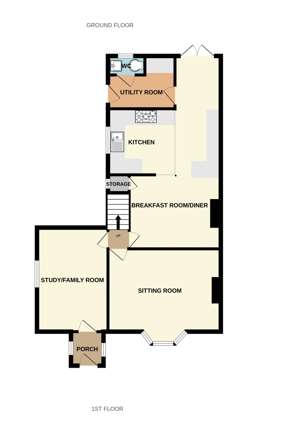 Floorplan for Stanley Cottages, Hartley Wintney