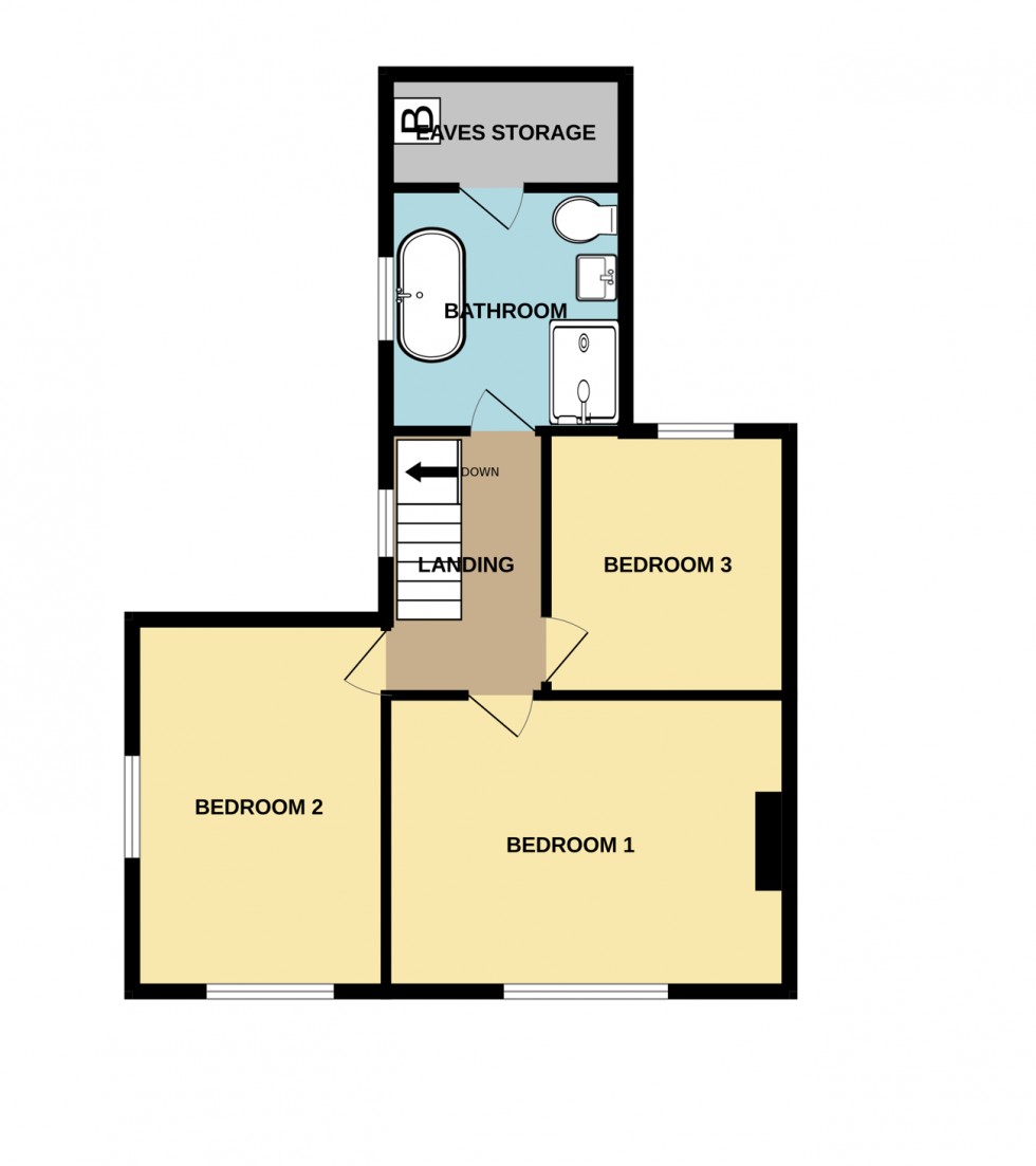 Floorplan for Stanley Cottages, Hartley Wintney