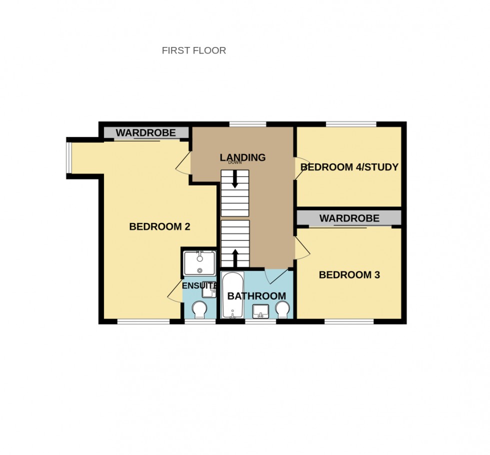 Floorplan for Neville Close, Hartley Wintney