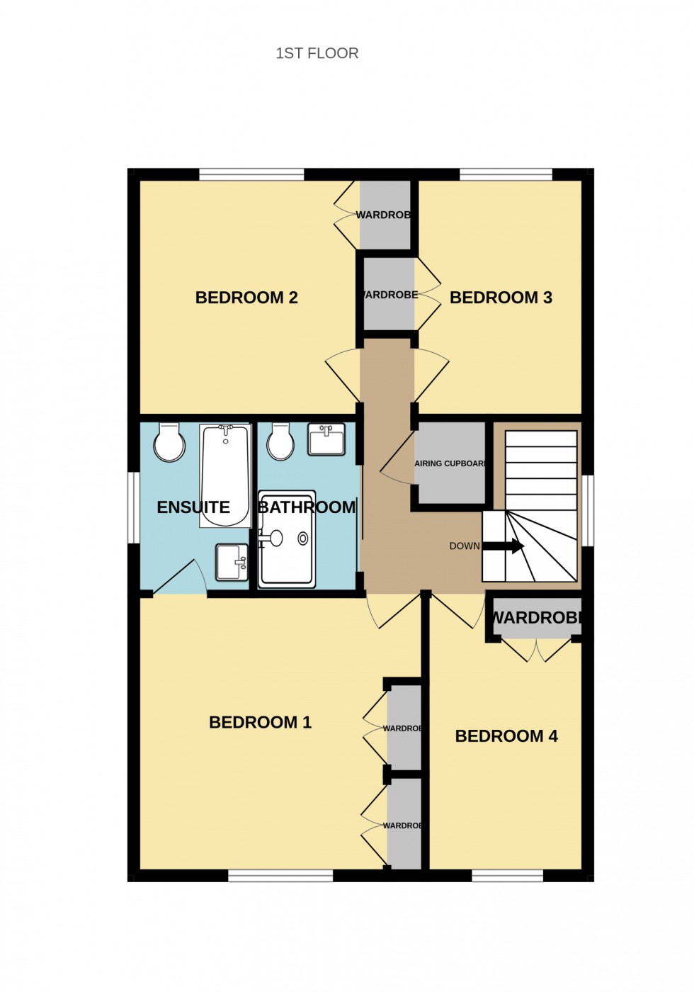 Floorplan for Springfield Avenue, Hartley Wintney