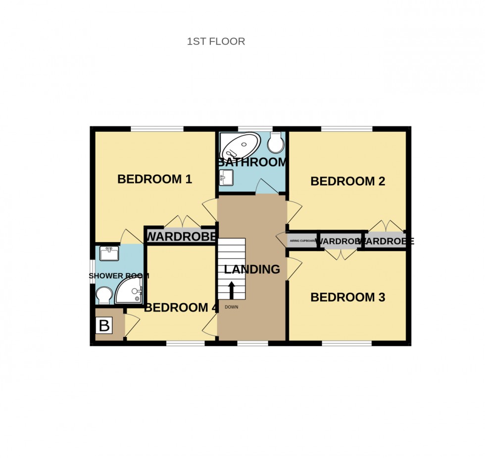 Floorplan for Archery Fields, Odiham